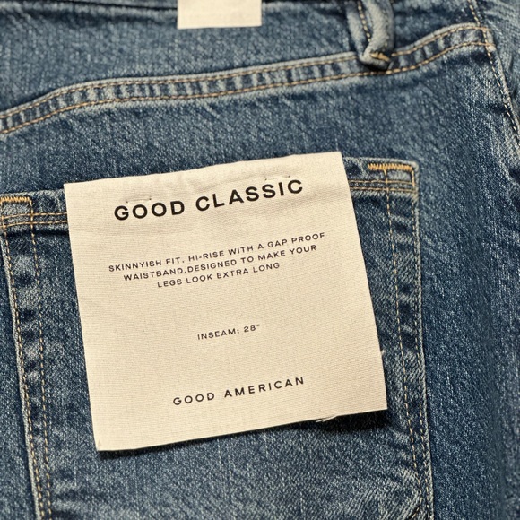 Good American Good Classic Raw Hem Jeans 10/30 NWT - Picture 8 of 8